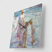 Gathering Light © – ファインアートウォールクロック スクエア壁時計 (傾斜)