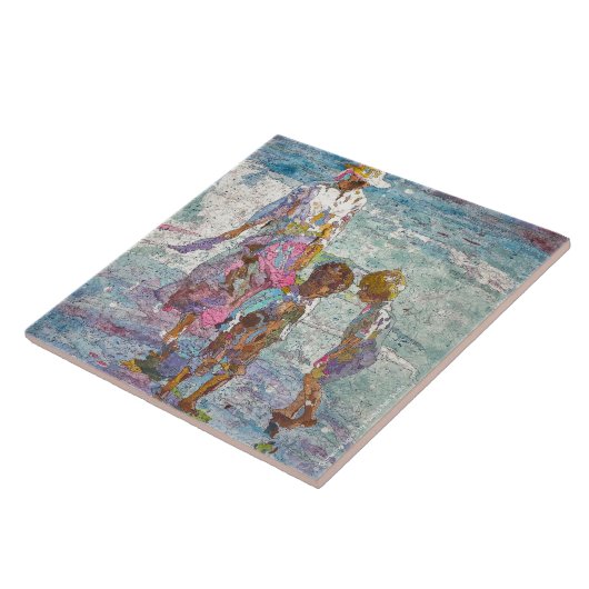 Gathering Light © – Fine Art Ceramic Tile タイル (側面)