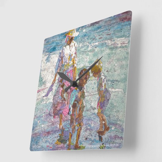 Gathering Light © – Fine Art Wall Clock スクエア壁時計 (傾斜)