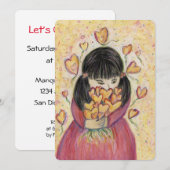 Gathering Loveハートカラフル招待状 招待状 (正面/裏面)