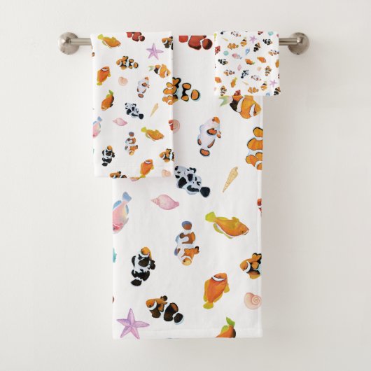 Gathering of Clownfish | Ocean Art Design バスタオルセット (インサイチュ)