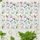 Gathering of Nudibranchs | Ocean Art Design キッチンタオル (折り畳み)