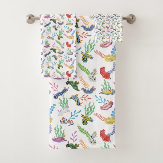 Gathering of Nudibranchs | Ocean Art Design バスタオルセット (インサイチュ)