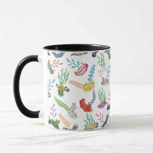 Gathering of Nudibranchs | Ocean Art Design マグカップ (左)