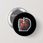 Gatito De Boxeoボクサークール猫ボクシング手袋とC 缶バッジ (正面&裏面)