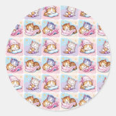 Gatito de Sueños Classic Round ラウンドシール (正面)