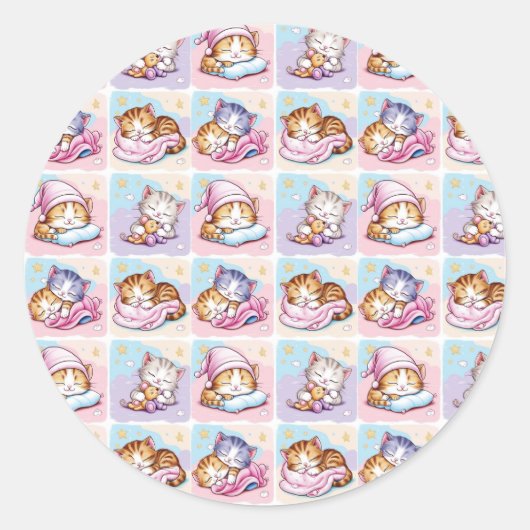 Gatito de Sueños Classic Round ラウンドシール (正面)