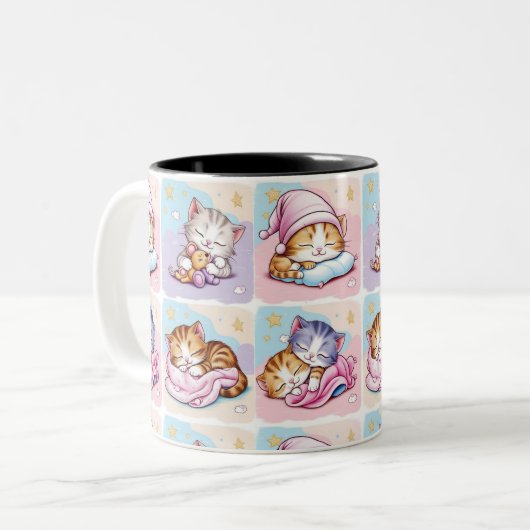 Gatito de Sueños Two-Tone Coffee Mug ツートーンマグカップ (正面左)