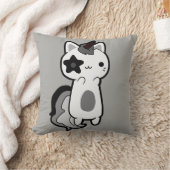 Gatito Negro Kawaii クッション (ブランケット)