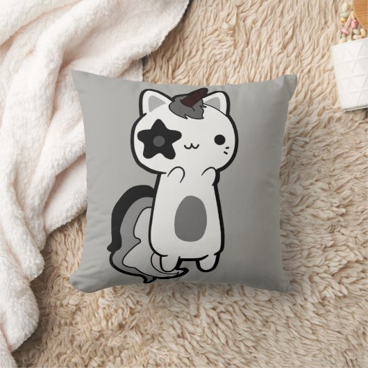 Gatito Negro Kawaii クッション (ブランケット)