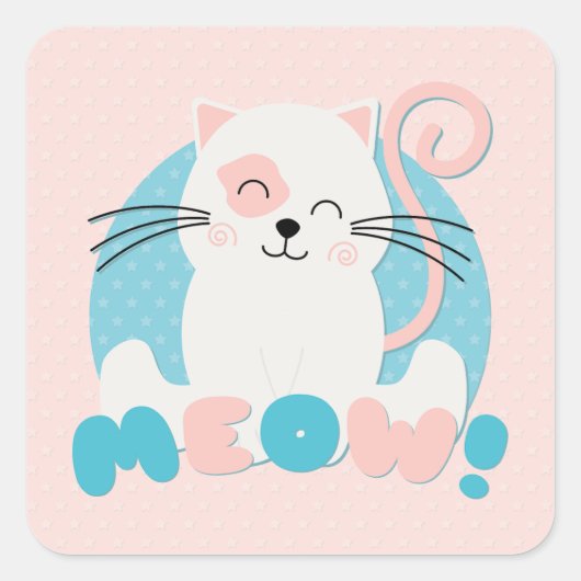 GATITO ROSA スクエアシール (正面)