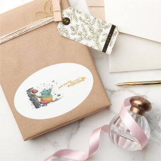 Gatito Travieso 楕円形シール