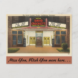 Gatlinburg、David Crockett Theater、テネシー ポストカード