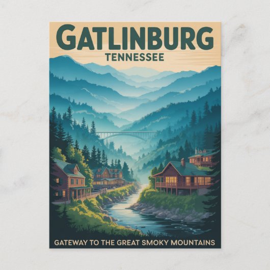 Gatlinburg Gateway to Great Smoky Mountains ポストカード (正面)