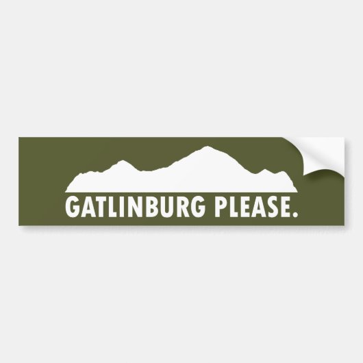 Gatlinburg Tennessee Please バンパーステッカー (正面)