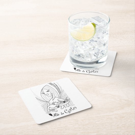 Gato スクエアペーパーコースター (インサイチュ)