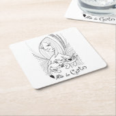 Gato スクエアペーパーコースター (アングル)