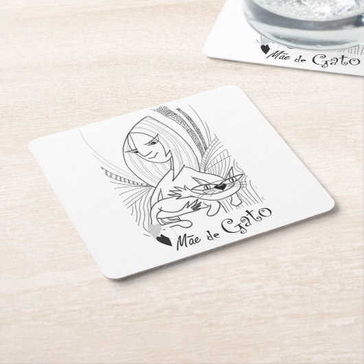 Gato スクエアペーパーコースター (アングル)