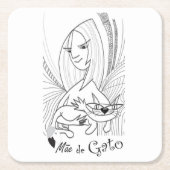 Gato スクエアペーパーコースター (正面)