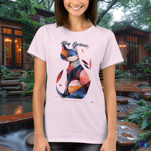 Gato Abstracto Curioso Tシャツ
