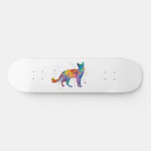 Gato balines silueta en acuarela スケートボード (横)