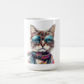  Gato Cool con Lentes  コーヒーマグカップ (中央)