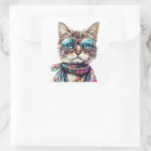  Gato Cool con Lentes  スクエアシール (バッグ)