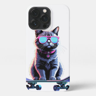 Gato Cyberpunk Neón – Colección de Diseño Phone iPhone 13 Proケース
