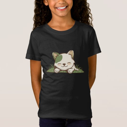 Gato en la hierba. tシャツ (正面)