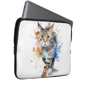 Gato en movimiento: belleza y gracia ラップトップスリーブ (正面右)