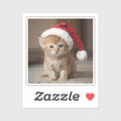 Gato fofo em noite de Natal. シール (シート)