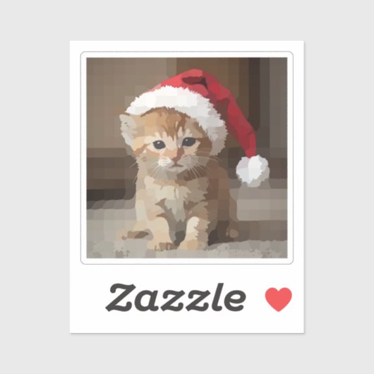Gato fofo em noite de Natal. シール (シート)