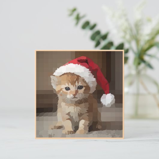 Gato fofo em noite de Natal. 招待状 (スタンド正面)