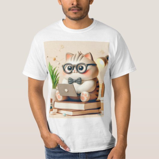 Gato informático 3D Tシャツ (正面)