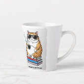 Gato Introvertido con Estilo カフェラテマグ (右)