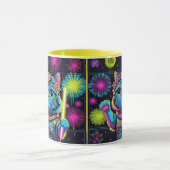 Gato Kawaii Festival / Música Retro マグカップ (中央)