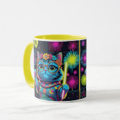 Gato Kawaii Festival / Música Retro マグカップ (正面左)