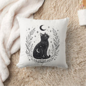 Gato místico bajo la luna クッション (ブランケット)