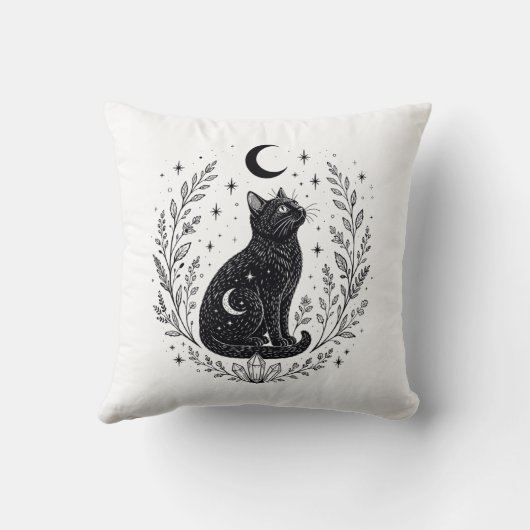 Gato místico bajo la luna クッション (裏面)
