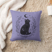 Gato místico bajo la luna クッション (ブランケット)