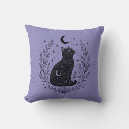 Gato místico bajo la luna クッション
