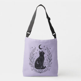 Gato místico bajo la luna クロスボディバッグ
