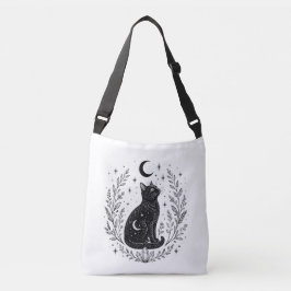 Gato místico bajo la luna クロスボディバッグ