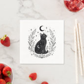 Gato místico bajo la luna スタンダードカクテルナプキン (インサイチュ)