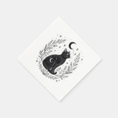 Gato místico bajo la luna スタンダードカクテルナプキン (角)