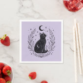 Gato místico bajo la luna スタンダードカクテルナプキン (インサイチュ)