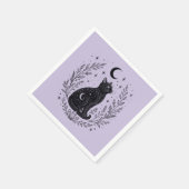 Gato místico bajo la luna スタンダードカクテルナプキン (角)