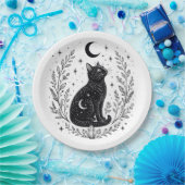 Gato místico bajo la luna ペーパープレート (パーティー)