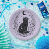 Gato místico bajo la luna ペーパープレート (パーティー)
