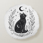 Gato místico bajo la luna ラウンドクッション (裏面)